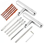 12-piece Tyre Repair Tool Set by Simples Market with chrome-plated T-handle tools and repair needles.