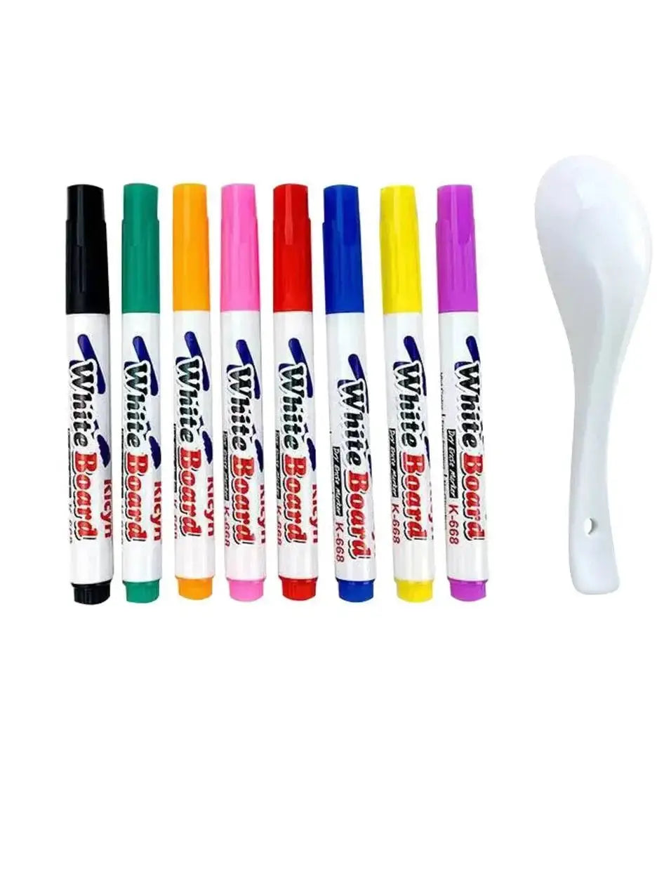 Water Floating Pen Set For Kids Magical Ink Pens With Floating Color Water Painting Chalk Art Graffiti Drawing Kit