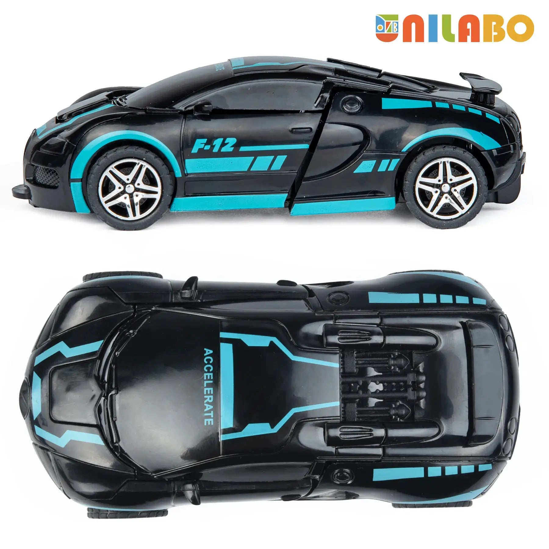 Transformable Robot Sports Car Toy No Batteries Educational Kids Gift Colorful Model Vehicle For Play Learning