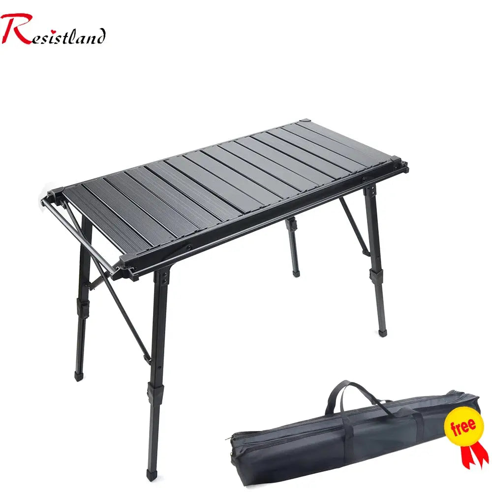 Camping Folding IGT Wood Table With Gas Stove Portable Lightweight Camp Bbq Grill Table For Outdoor Picnics Fishing