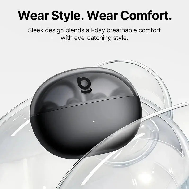 Baseus Bowie MC2 AIR wireless clip-on TWS earbuds, black earphones with logo