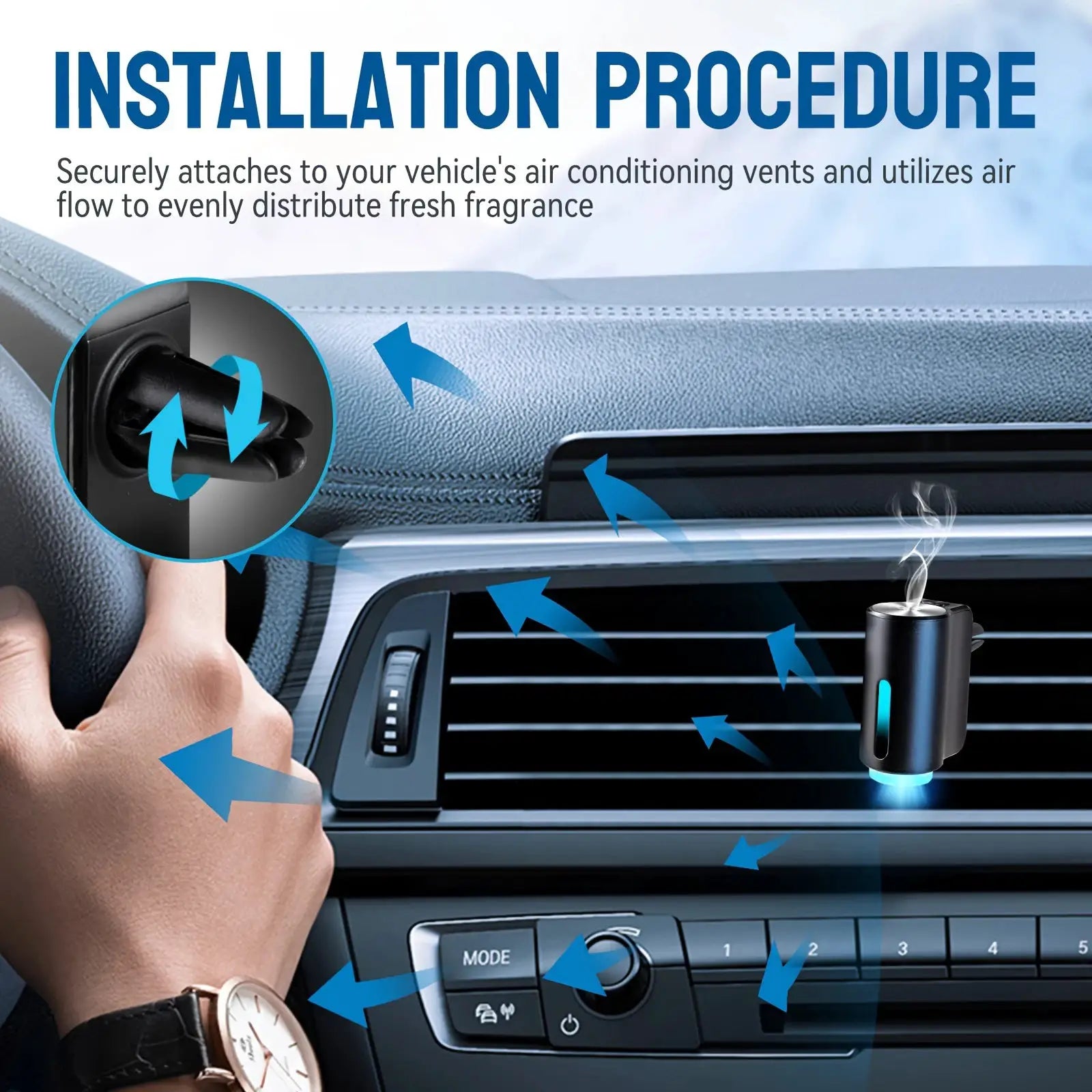 Car Diffuser Purifier Humidifier AI Aromatherapy Ionizer Freshener Essential Oil Diffuser For Vehicles