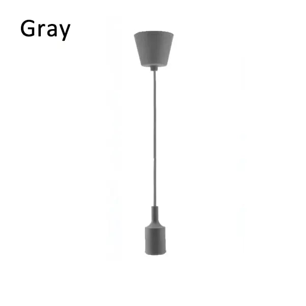 Pendant light gray silica gel, single-head with 100cm cord