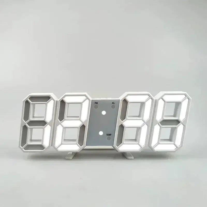 LumaTime Digital Wall Clock With Large LED Display Alarm Clock For Bedroom And Living Room Decor