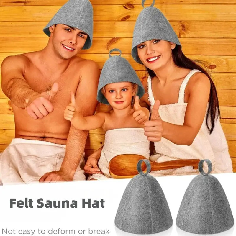 Felt Sauna Hats For Men And Women Premium Home Sauna Steam Cap And Sauna Accessory
