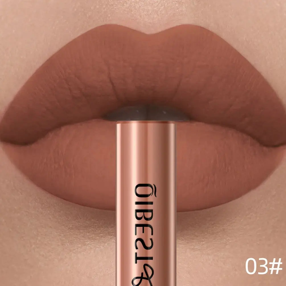 Qibest Matte Liquid Lipstick Waterproof Long Lasting Velvet Matte Lip Tint For All Day Color