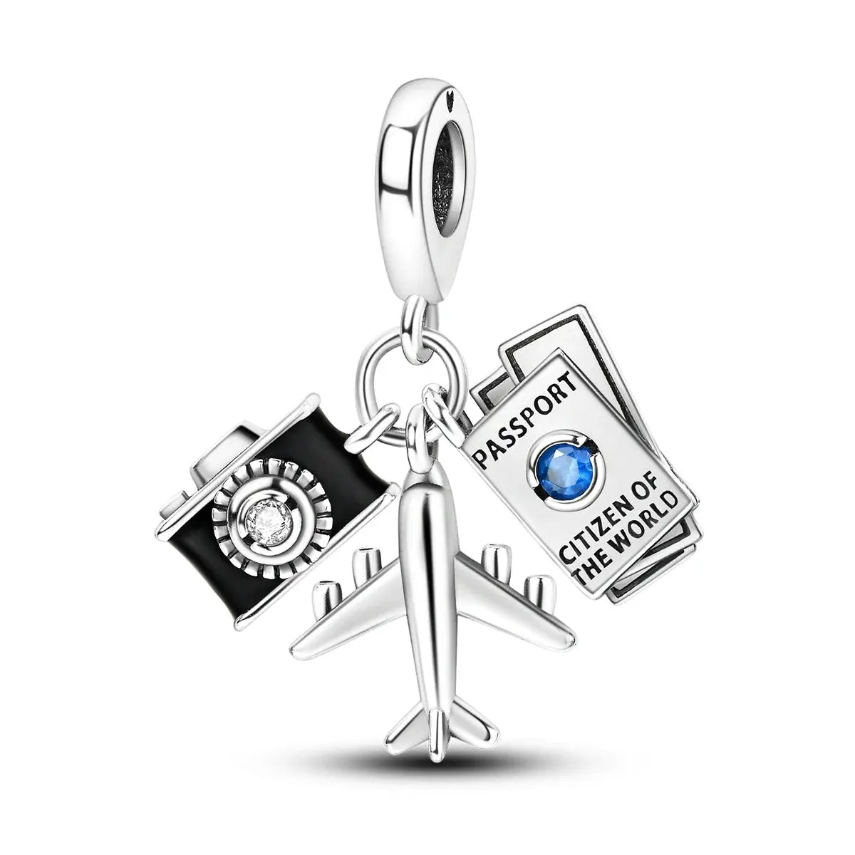 Travel Charm 925 Silver Plane Pendant Eiffel Tower Bead Charm For Bracelet Women Fashion Jewelry