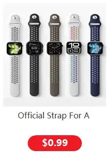 Silicone magnetic Apple Watch band set by Simples Market, 6 colors for 44–49mm sizes