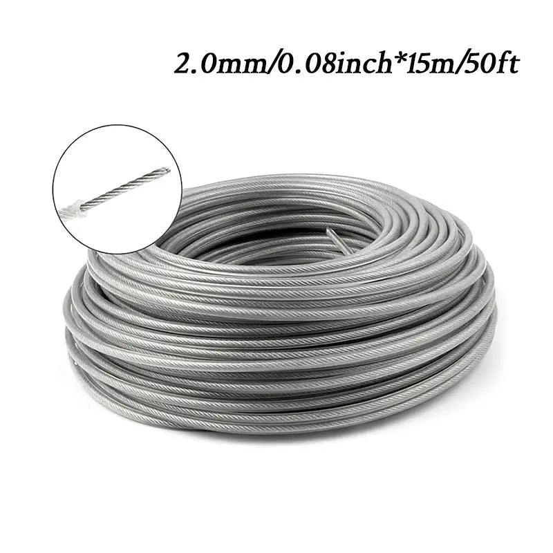 LUSQI Steel Wire Nylon Grass Trimmer Line 5M 10M 15M Replacement Rope For Brush Cutters And Lawn Mowers