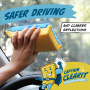ClearView Large Anti Fog Sponge For Cars Windows And Glass Mirrors Ultra Absorbent And Easy To Clean Fog Free