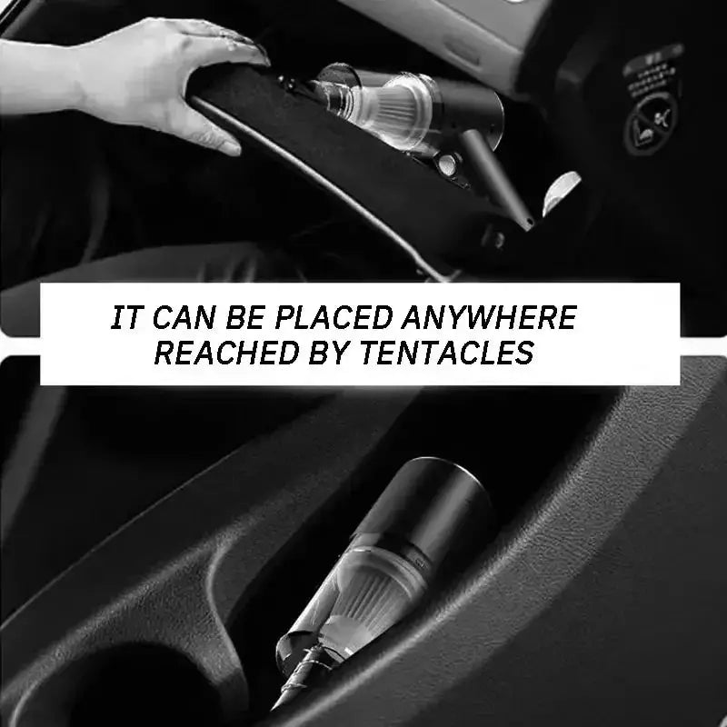 Simples Market portable wireless car vacuum cleaner, 120W high-power, black dual-use for home and car.