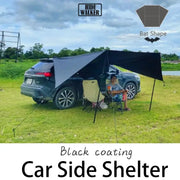 Bat Shape Car Side Awning Black Coated Waterproof Shelter For SUV Van And Car Rear 2x3 Meters