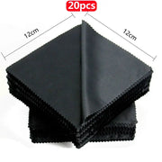Black Microfiber Cleaning Cloths 13x13 cm For Glasses Sunglasses Eyewear Lens Cleaning Bulk Pack 1 20 100 300 Pcs