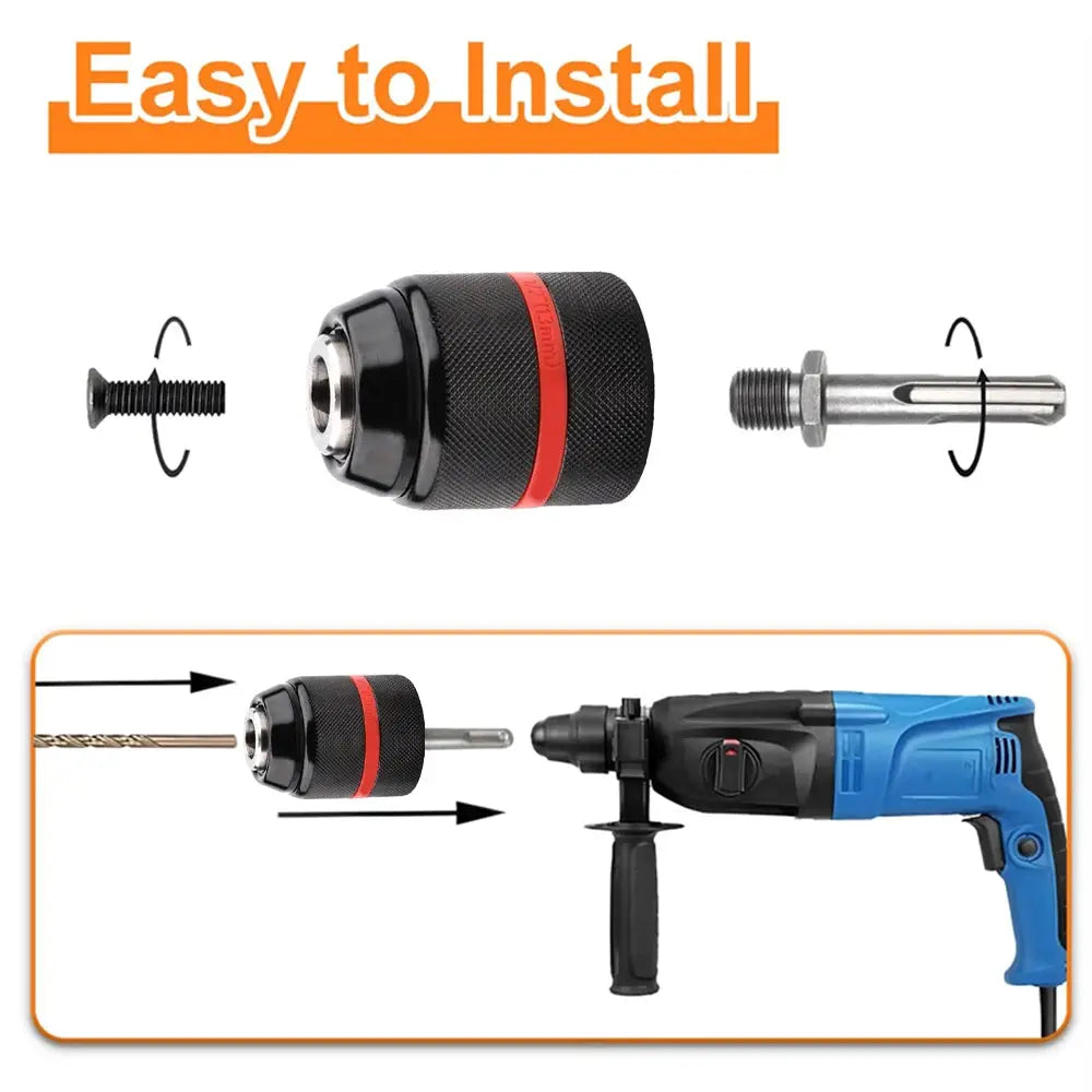 JENTORIX Keyless Drill Chuck 2mm To 13mm With 3 Jaw Self Lock Ratchet And One Half Twenty UNF Thread For Drill Bits