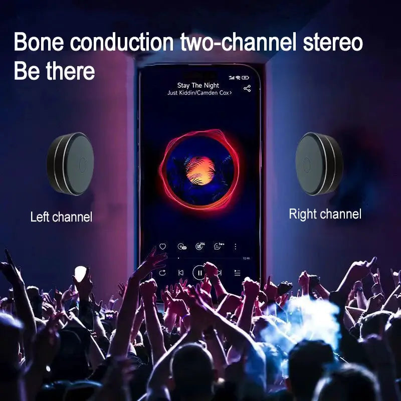 Pulse Wave Bone Conduction Wireless Speaker With Wearable Loop For Enhanced Bass And True TWS HiFi Sound