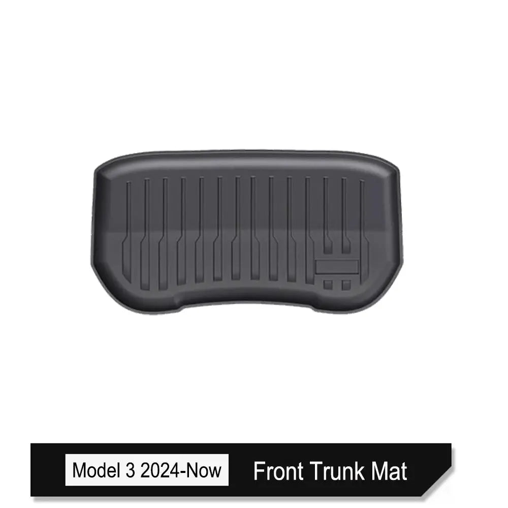 Simples Market Tesla Model 3 2024-2026 front trunk mat, black TPE cargo liner