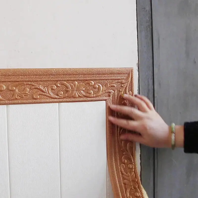 HomeGuard 3D Self Adhesive Waterproof Wall Trim Skirting Border Baseboard 10m Roll Easy Install