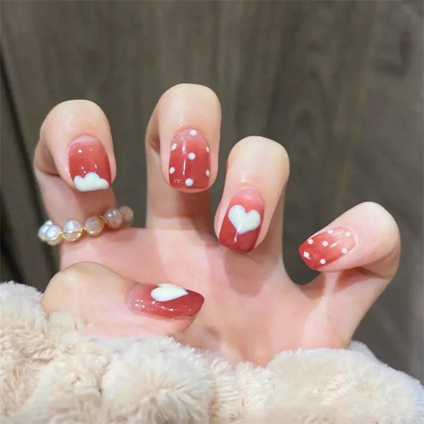 GlamNails Ultra Thin Press On Nails Full Set 24 Pieces Round Head Coffin Shape Durable Flawless Manicure