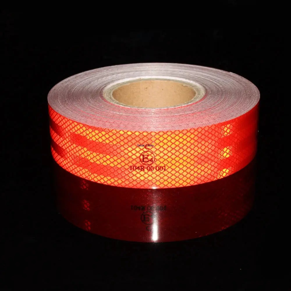 High Intensity Reflective Adhesive Tape 5cm By 5m Diamond Grade Red White Yellow Waterproof For Trucks Cars Motorcycles