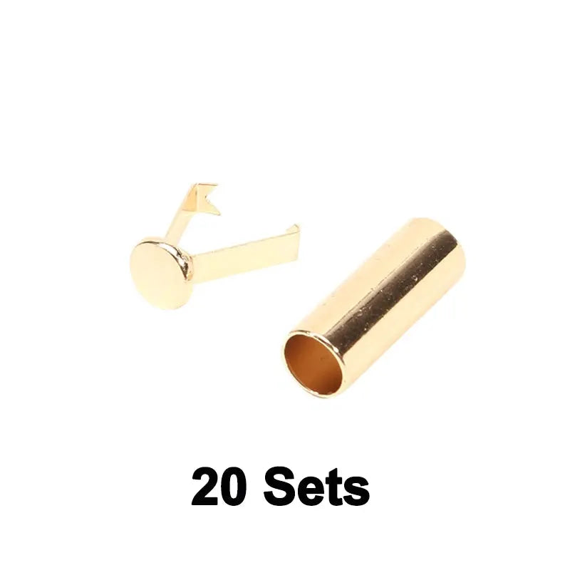20 Sets Metal Rope End Stoppers Cord Locks For Bags Shoes Garments Lanyards Zinc Alloy