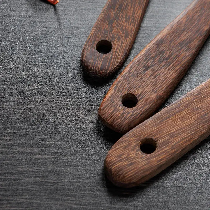 EcoWood Kitchen Utensils Set With Wooden Handles Nonstick Durable Scratch Resistant And Odor Free