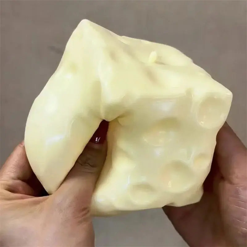 Jumbo Cheese Cube Stress Ball Shapeable Squeeze Ball Fidget Toy For ASMR Sensory Anti Stress Festival Gift