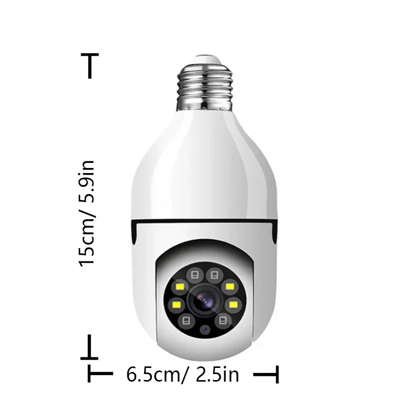 Simples Market 1080P E27 bulb surveillance camera, white bulb-style security camera with night vision