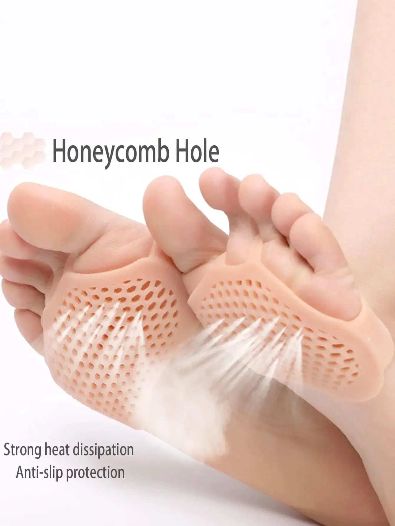 Forefoot Gel Foot Pads Reusable Soft Cushioning Inserts For Shoes For Men And Women Wear Resistant 10 Sets