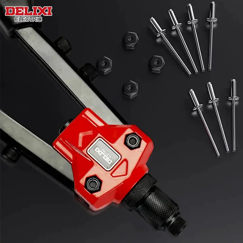Delixi Electric Rivet Gun Manual High Leverage Pull Tool For Tightening And Riveting Metal Sheets And Pipes
