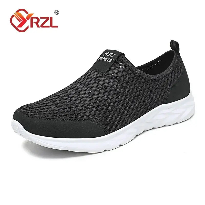 YRZL Mens Breathable Mesh Sneakers Casual Shoes Tennis Outdoor Non Slip Outsole Lightweight Walking Loafers