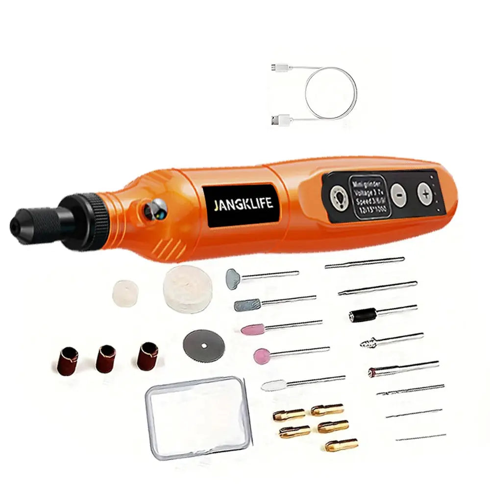 JANGKLIFE USB Cordless Rotary Tool Kit Engraving Pen For Jewelry Metal Glass DIY Mini Wireless Drill