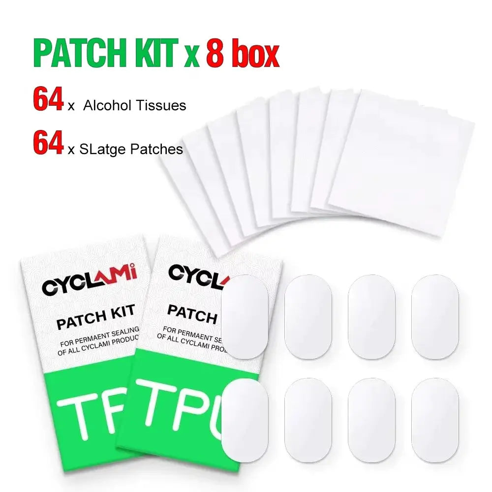 CYCALMI Glue Free TPU Bike Inner Tube Patch Kit For Road MTB Folding Bicycles Patching Tools 16 80Pcs