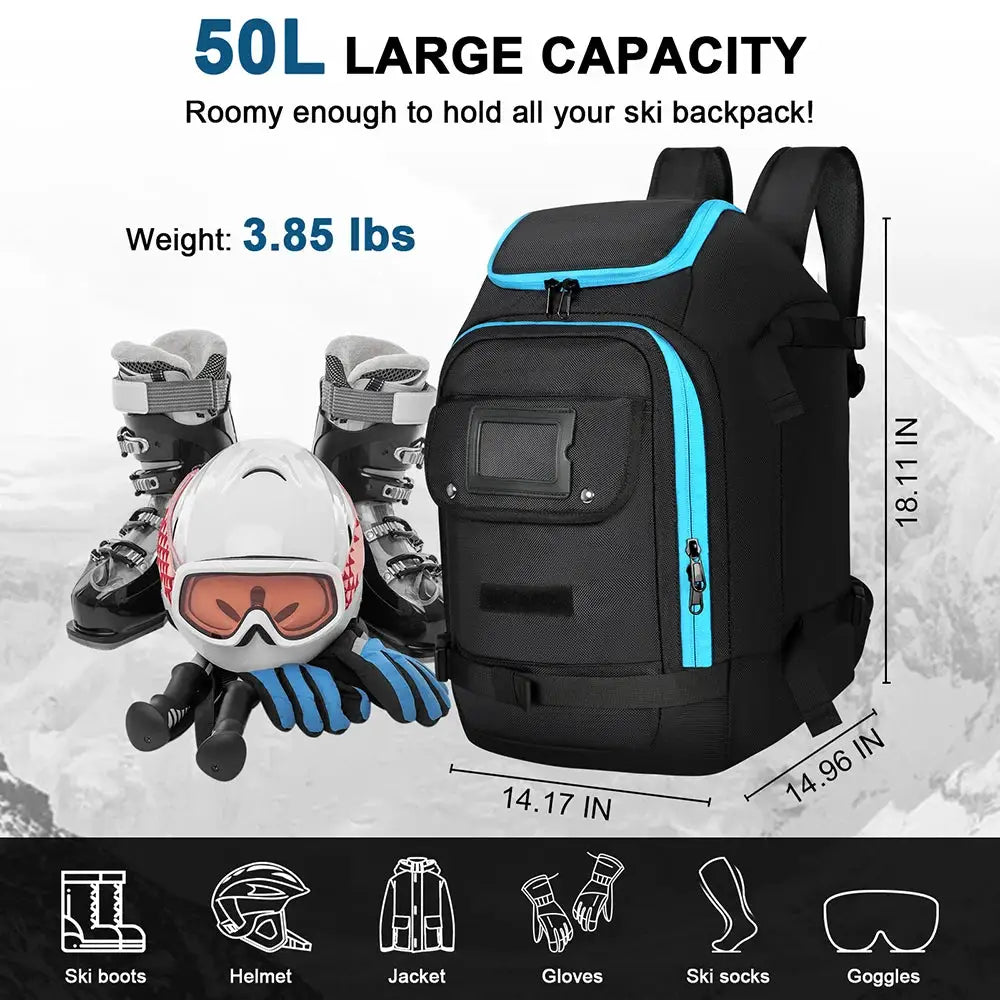 50L Waterproof Ski and Snowboard Boot Backpack - Simples Market