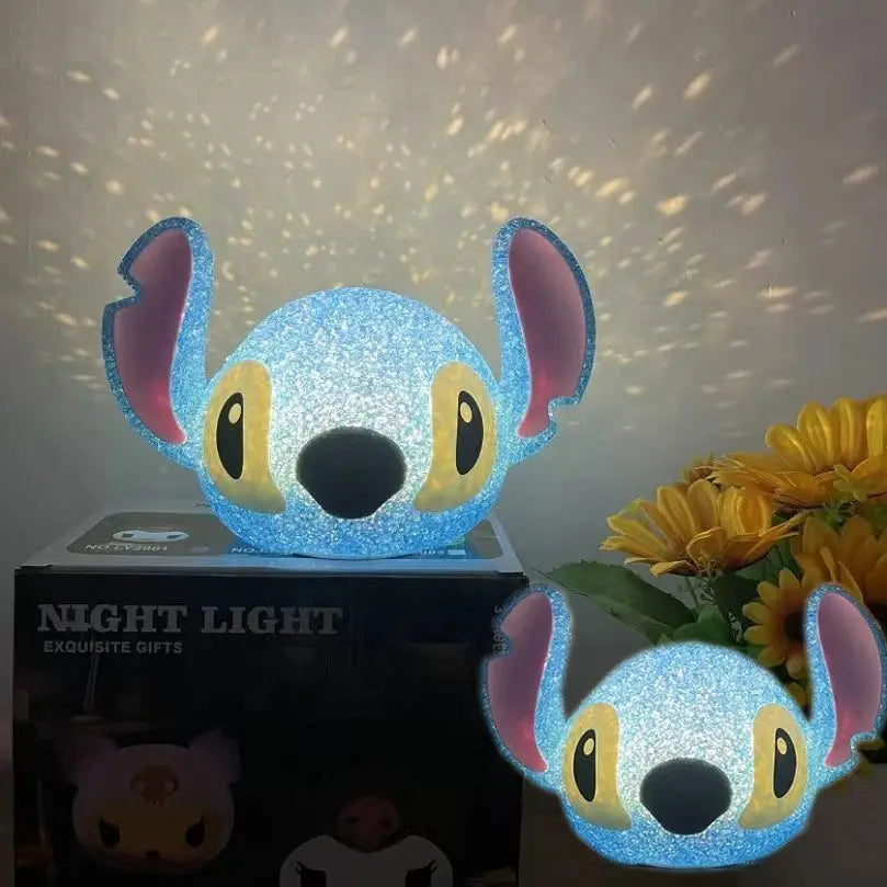 Lilo And Stitch Particle Projection Night Light 3D Doll Reading Lamp Desk Lamp For Kids Gift