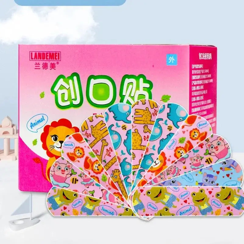 Cartoon Bandages For Kids 120 Pcs Breathable Transparent Waterproof Bandages Hemostatic Patch