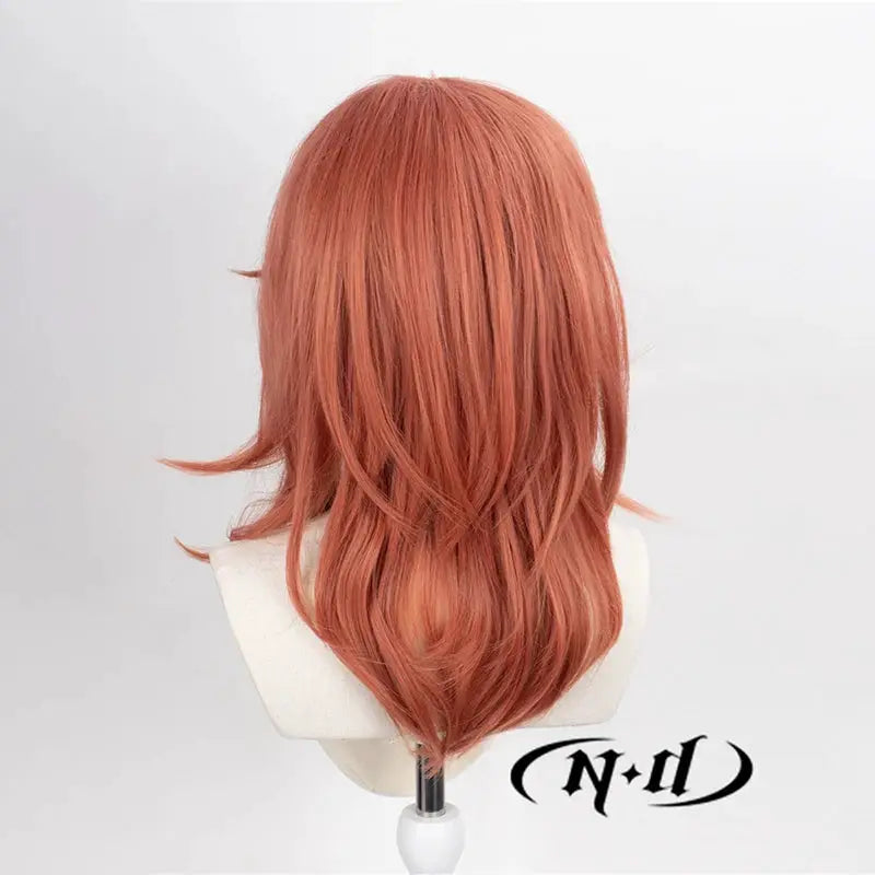 ND Angel Devil cosplay wig, rose-pink, shoulder-length, heat-resistant synthetic hair