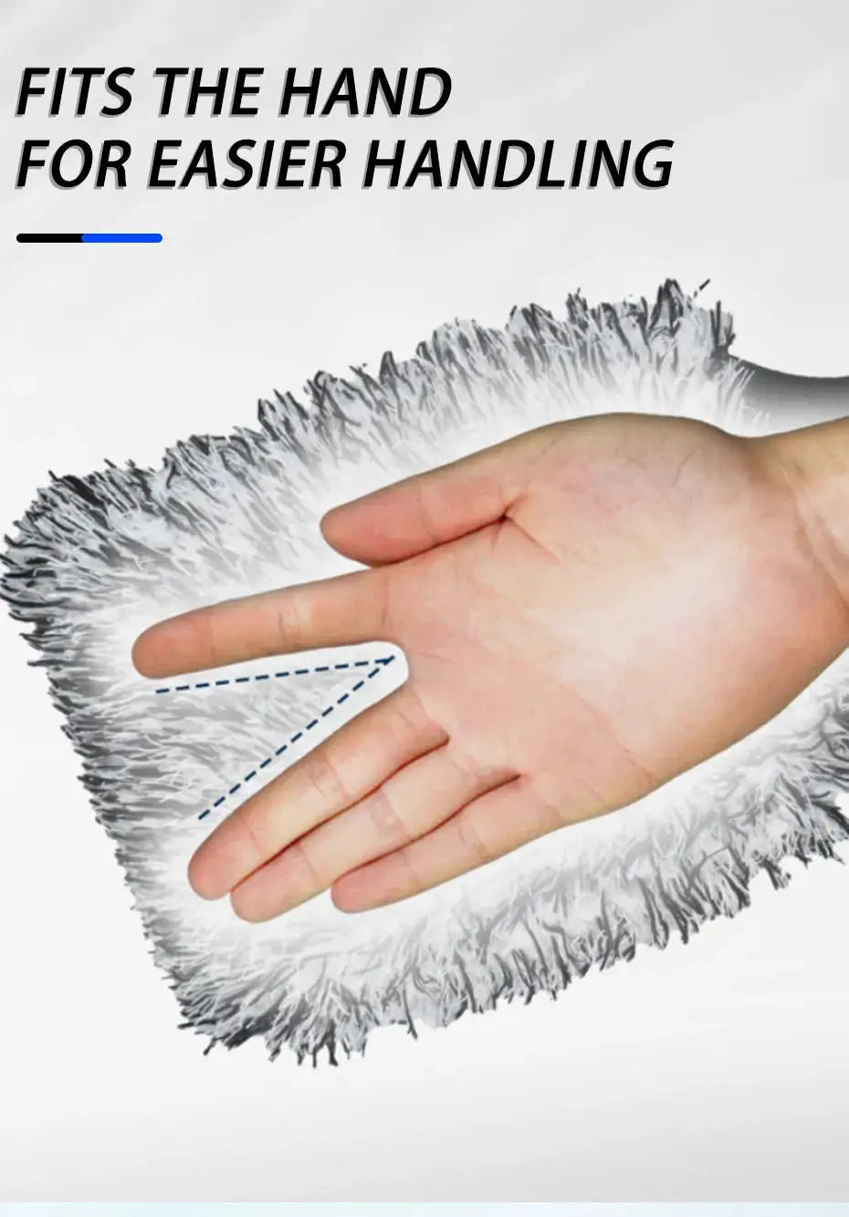 SEAMETAL plush wheel cleaning mitt car wash brush with non-slip handle by Simples Market