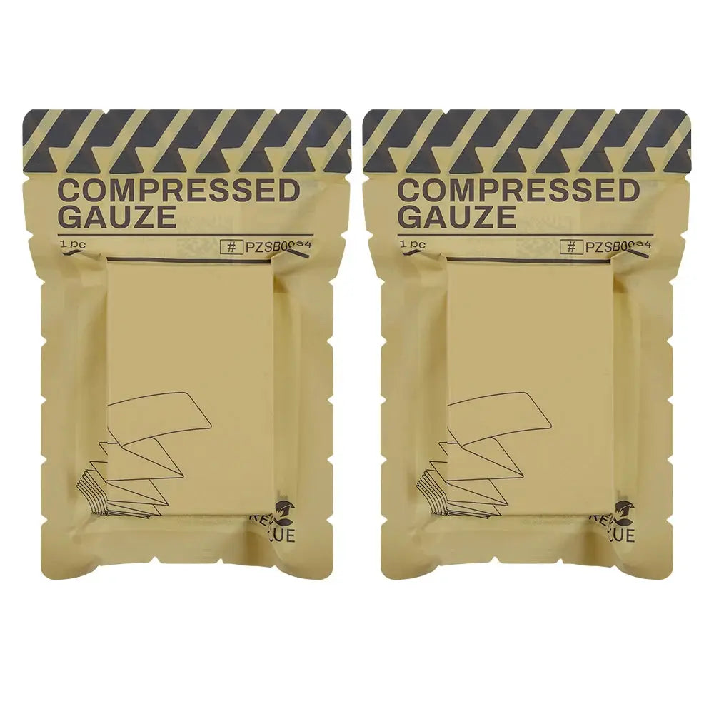 Rhino Rescue Compressed Gauze Sterile Wound Dressing for Emergency First Aid Camping Hiking