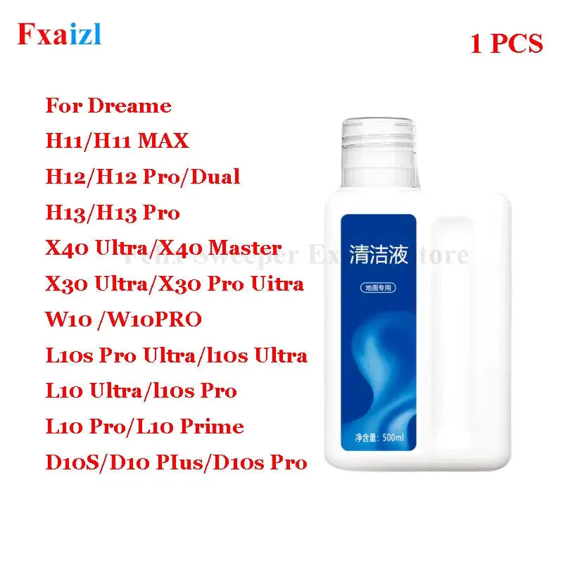 500ml Cleaning Fluid for Dreame Vacuum Models X40 Ultra X30 Ultra H11 H11 Max H12 H13 H12 Pro M12 W10 Replacement Parts