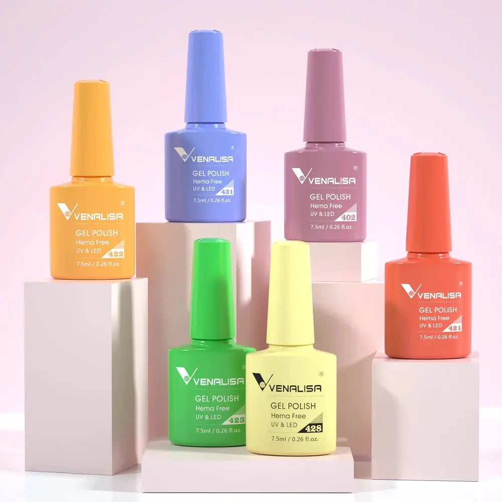 Venalisa 7 5ml Gel Nail Polish Kit 60 Colors Hema Free Milky White Jelly Soak Off UV LED Varnish Full Coverage