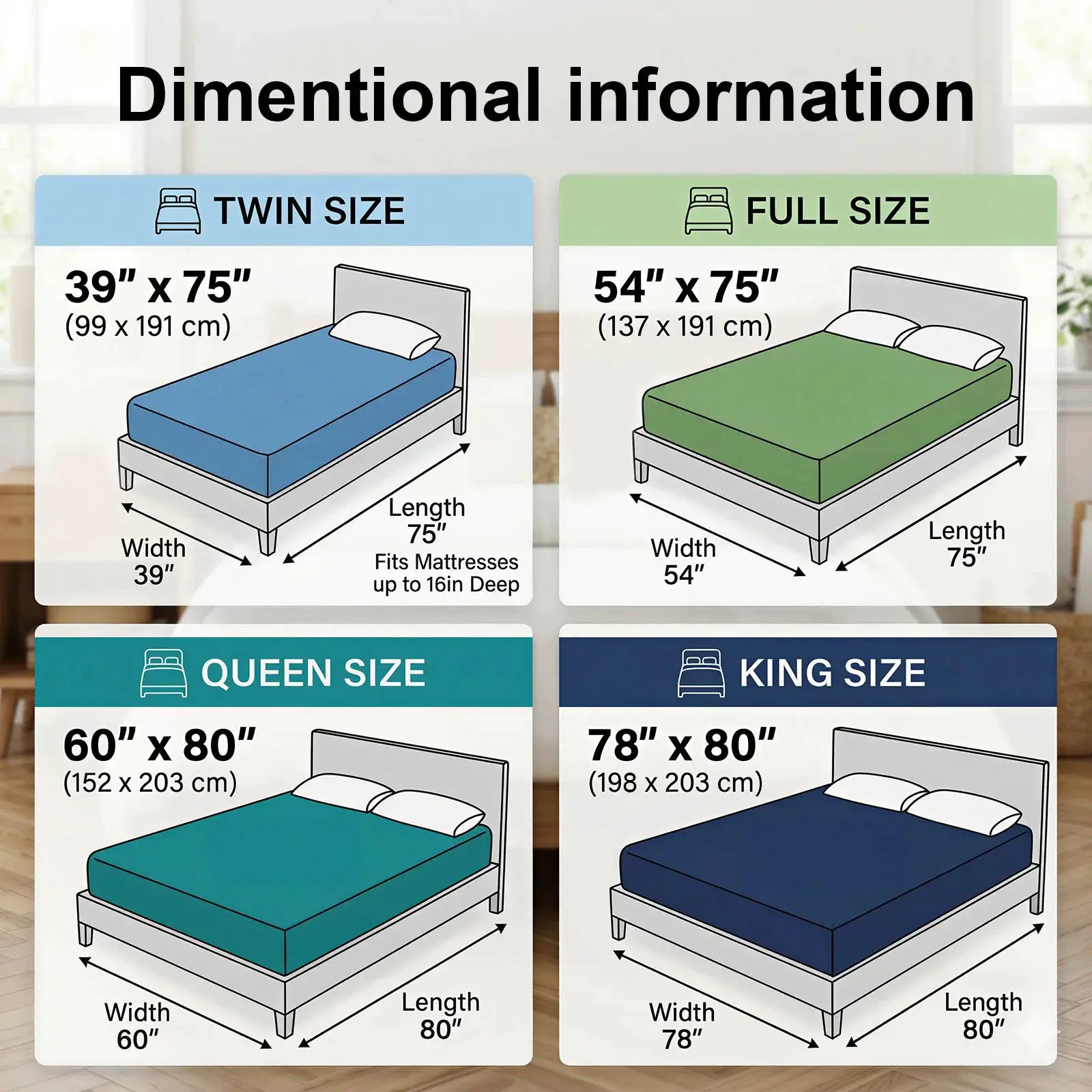 Mattress cover set by Simples Market, 2-piece quilted waterproof; assorted colors, fits twin to king sizes.