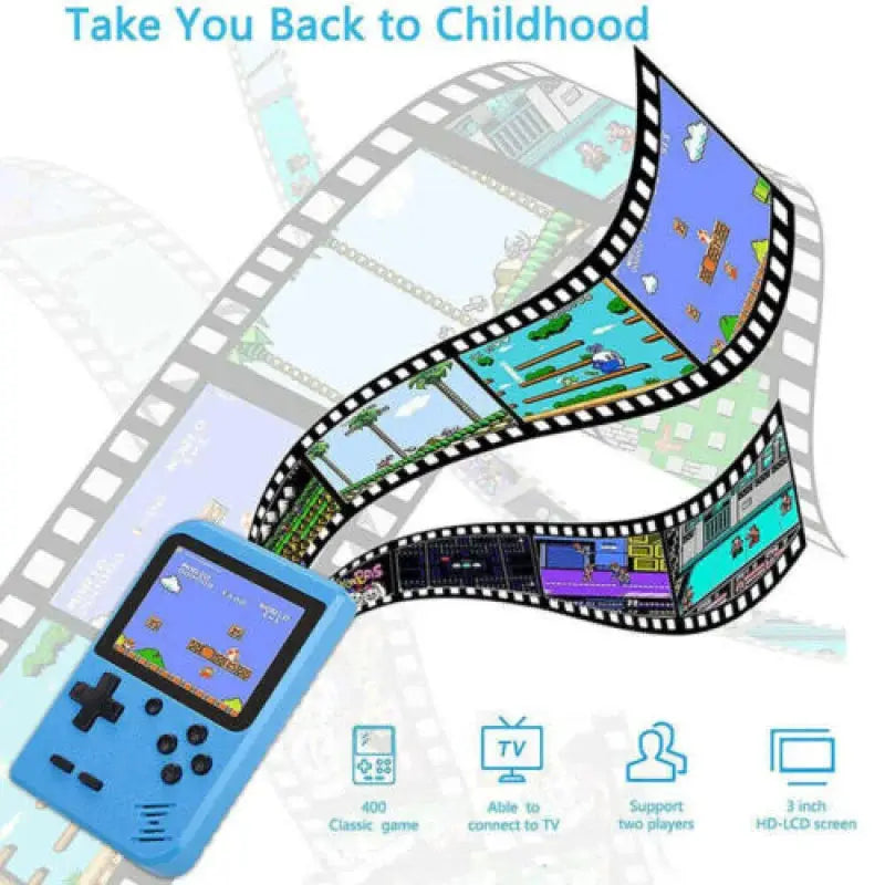 Handheld Game Console With 500 Plus Classic Games, Game Boy Emulator, TV Output, Rechargeable Battery For Kids