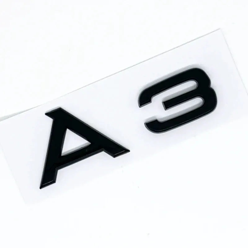 Car trunk sticker A3, 3D ABS black lettering decal