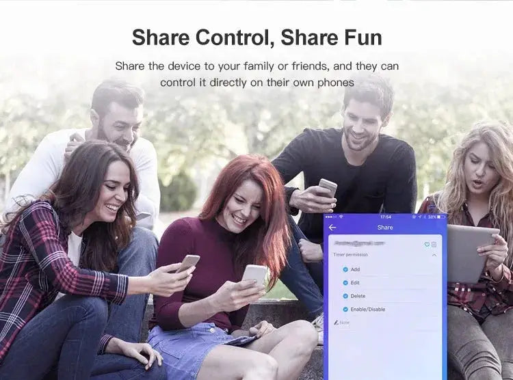 Mini 16A WiFi switch for Smart Life app with 2-way control, compatible with Alexa and Google Home