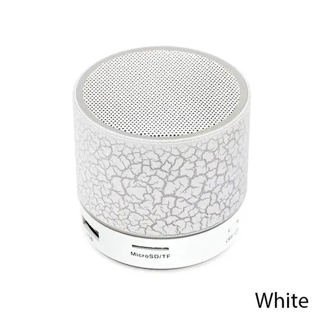 Mini Portable Wireless Bluetooth Speaker With LED Lights Crack Appearance Design Hands Free Hi Fi Audio