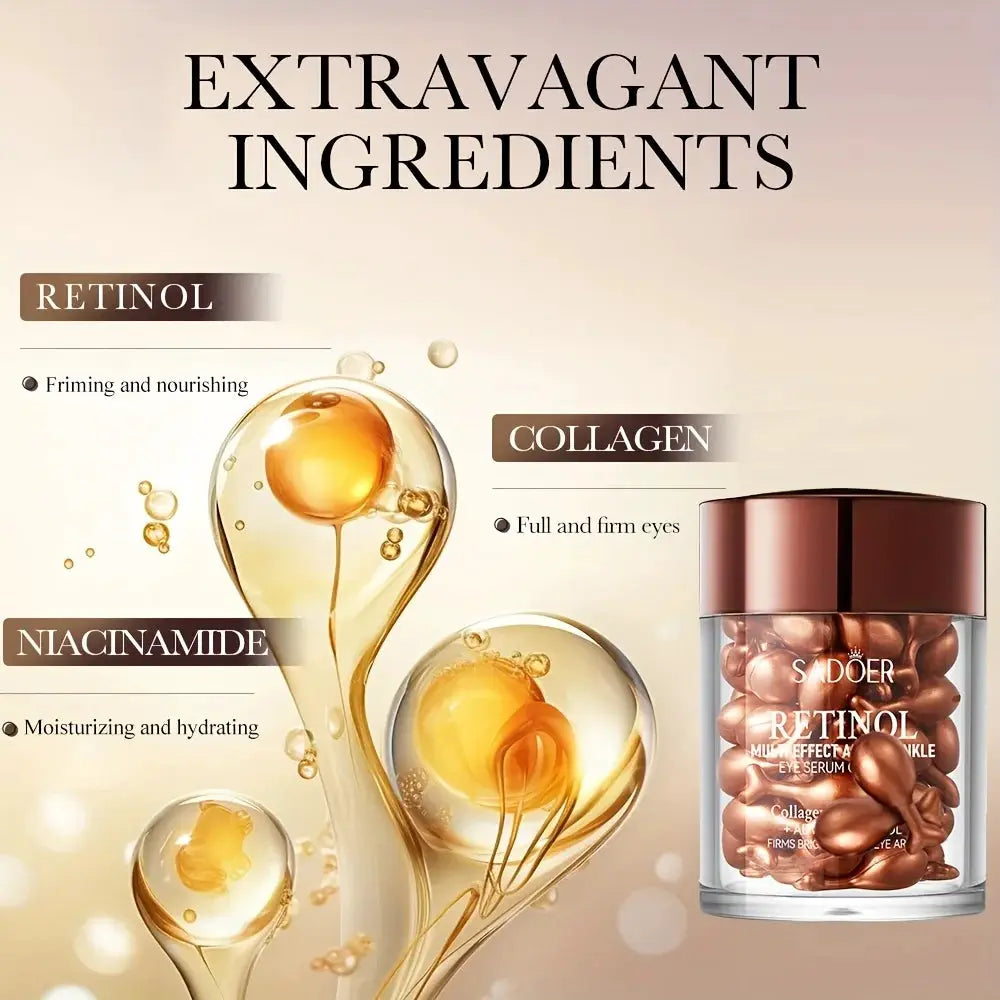 Lumina Retinol Multi Effect Firming Capsule Serum Hydrating Eye Cream Set For Delicate Eye Area
