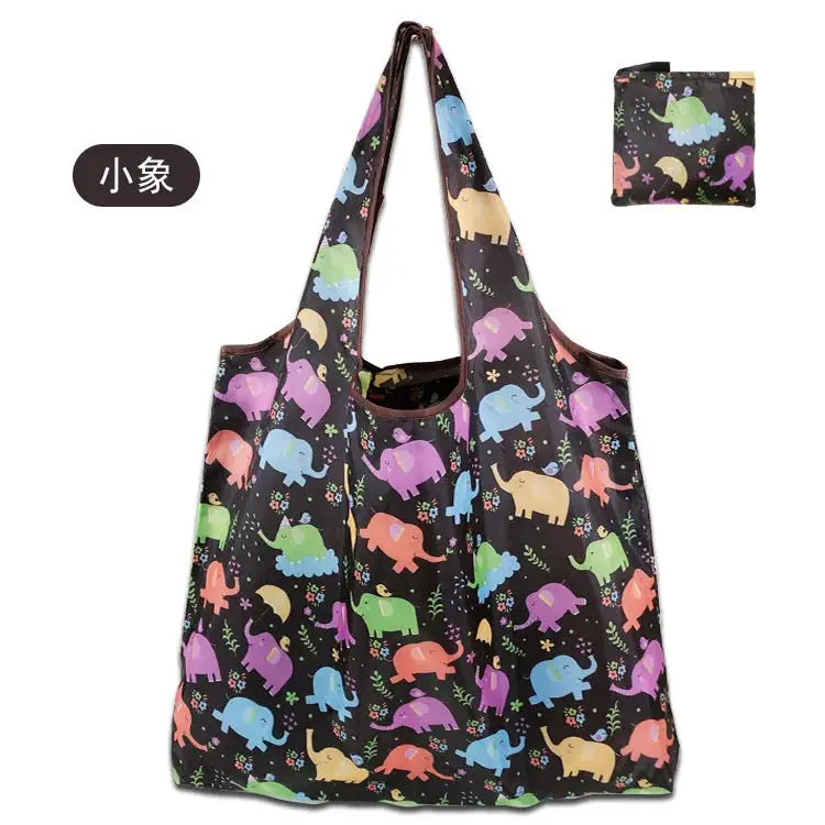 EcoCarry Large Foldable Reusable Tote Bag Made From 190T Polyester For Grocery Shopping Beach Storage