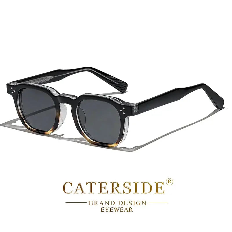 Caterside Fashion Unisex Small Frame Square Sunglasses Personalized Design With UV400 Lenses