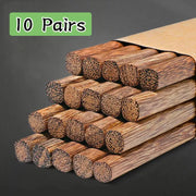 Chopsticks natural rosewood, 10 pairs, reusable wooden tableware by Simples Market