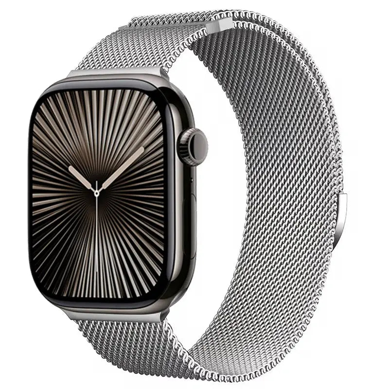 Simples Market Metal Milanese strap for Apple Watch, stainless steel magnetic mesh bracelet for 41–49mm models